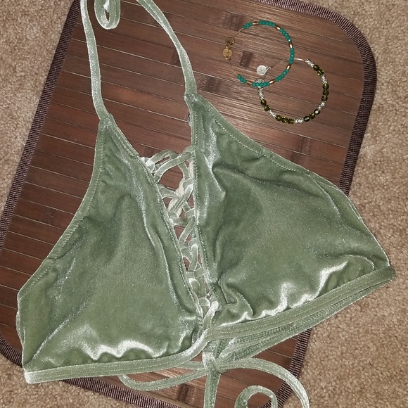 PINK Victoria's Secret Other - PINK Strappy Velvet bikini top